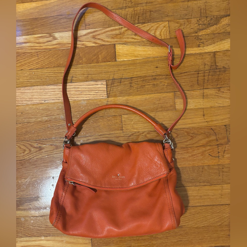 Kate Spade Cobble Hill Little Minka bag Orange Leather Shoulder Bag